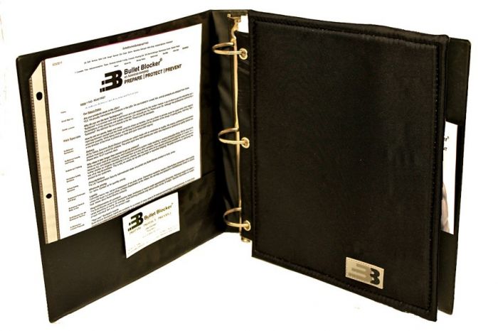 Bulletproof 3 Ring Binder Insert- NIJ Level IIIA Protection - Image 3