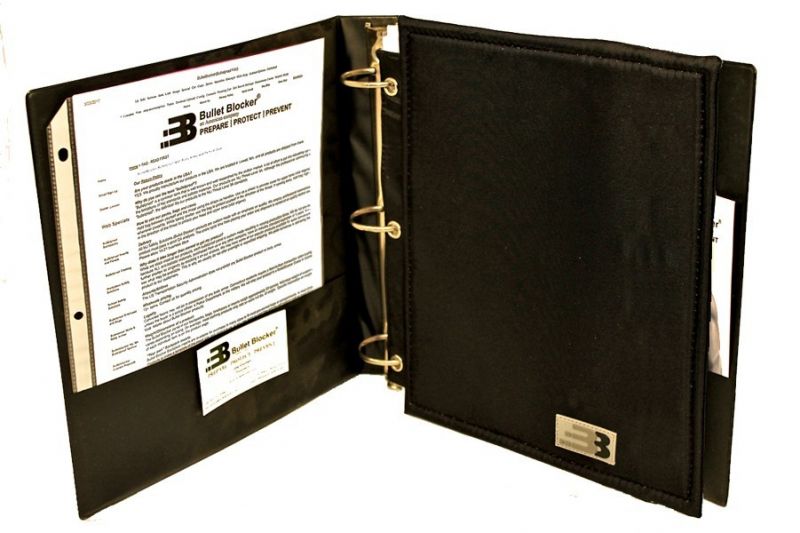 Bulletproof 3 Ring Binder Insert NIJ Level IIIA Protection » Active Violence Solutions (AVS)