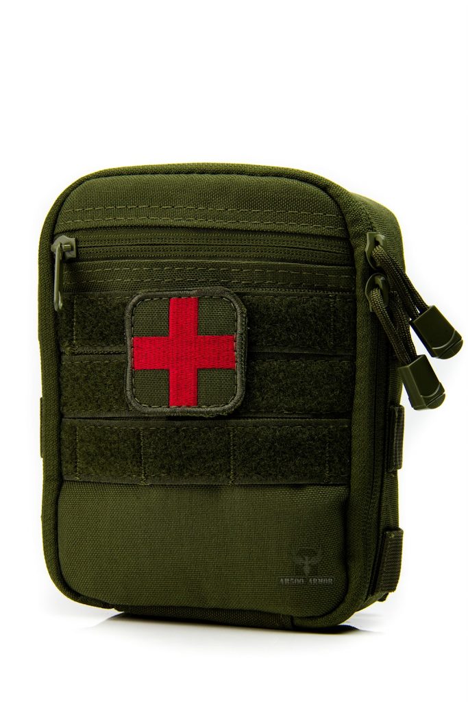AR500 Zippered Individual First Aid Kit (IFAK) with Refill- Olive Drab-img-0