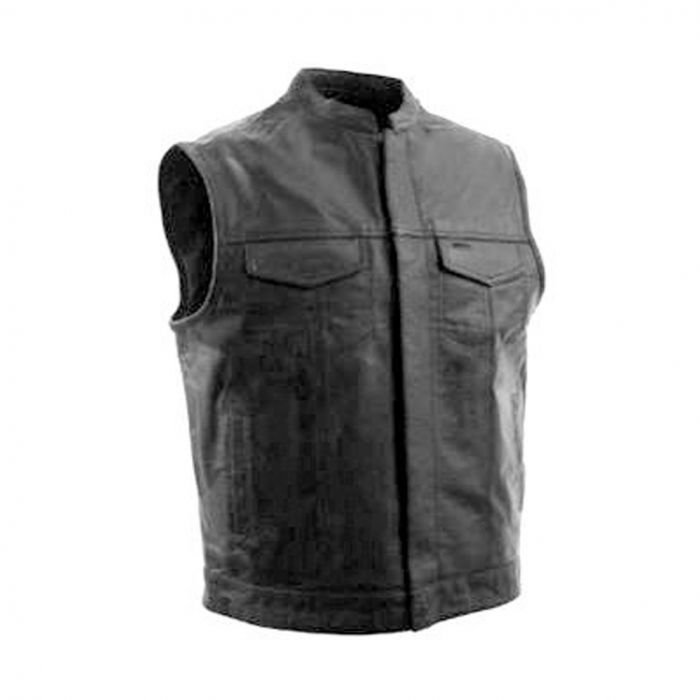 Bulletproof Genuine Leather Biker Vest- NIJ Level IIIA Protection