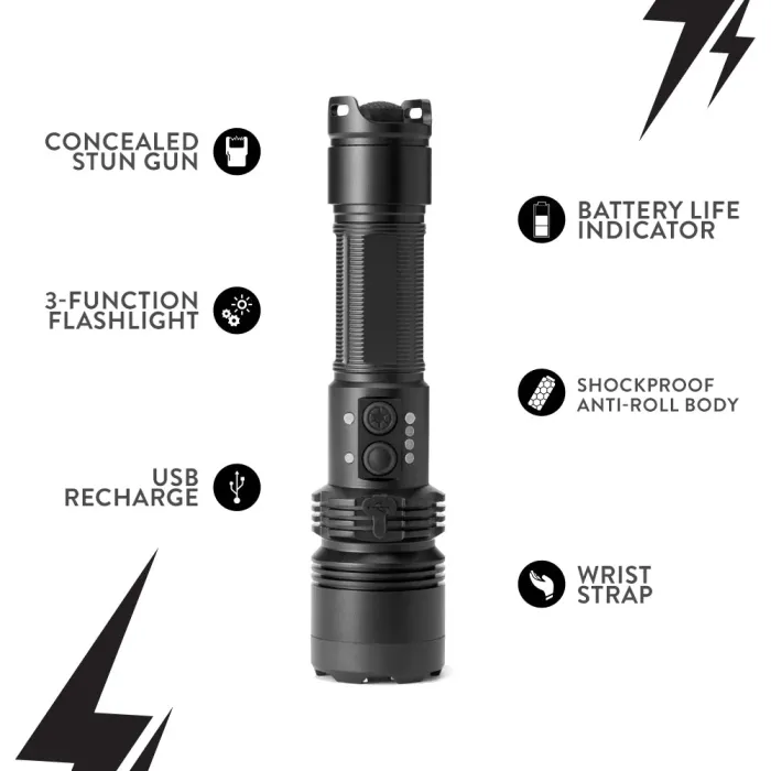 Lightsafer Concealed Stun Gun with Tactical Flashlight - Image 8